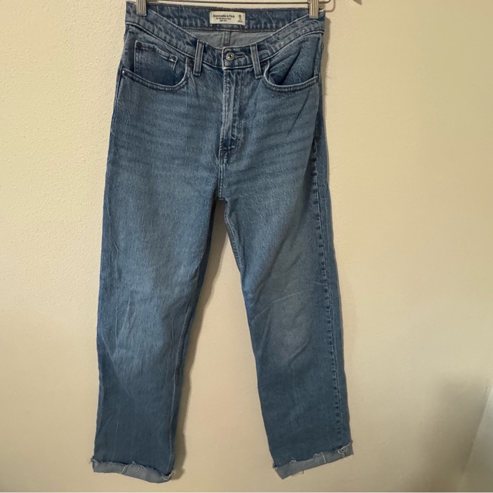 Abercrombie High Rise 90s Relaxed Jean Vintage Comfort Stretch Blue-26/2 X-Long